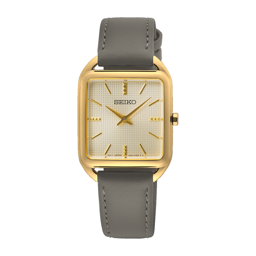 women's quartz watch Seiko Classic SWR090P1 26mm 50m WR leather band
