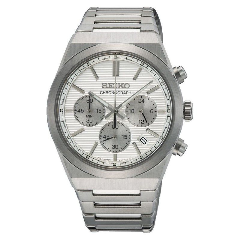 men's chronograph watch Seiko NeoSports Conceptual SSB451P1 40mm 100m WR sapphire crystal sapphire crystal stainless steel strap