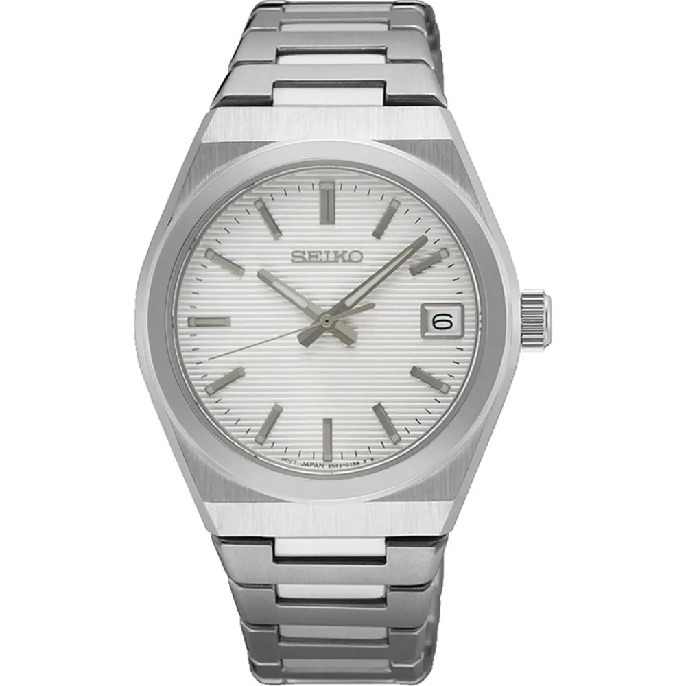 women's quartz watch Seiko Conceptual SUR573P1 34mm 100m WR sapphire crystal sapphire crystal steel strap