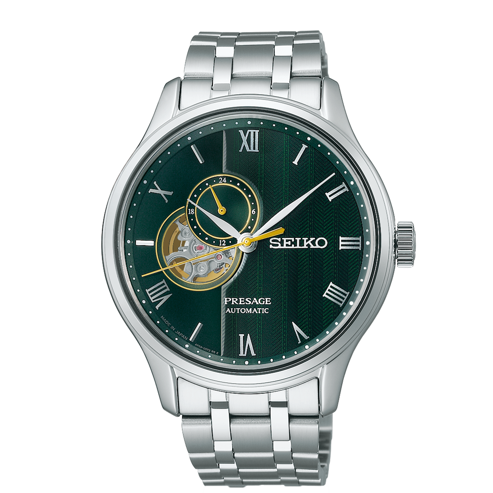 Seiko Presage Japanese Garden Automatic Men's Watch SARY237 41.8mm 4R39 30m WR sapphire crystal stainless steel strap
