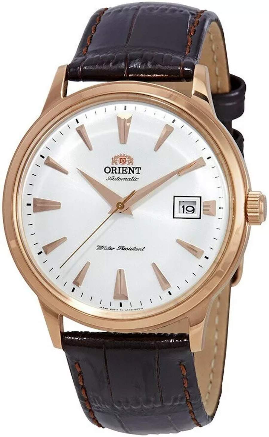 automatic watch men's Orient Bambino TAC00002W 40.5 mm F6724 30m WR leather strap (hand winding allowed)