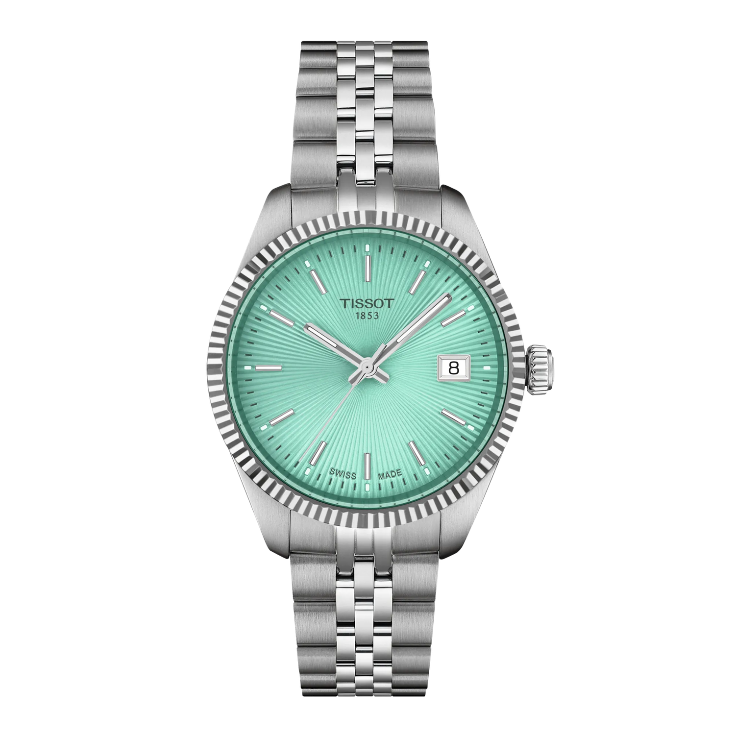 women's quartz watch Tissot Ballade 34mm T156.210.11.091.00 100m WR sapphire crystal steel strap