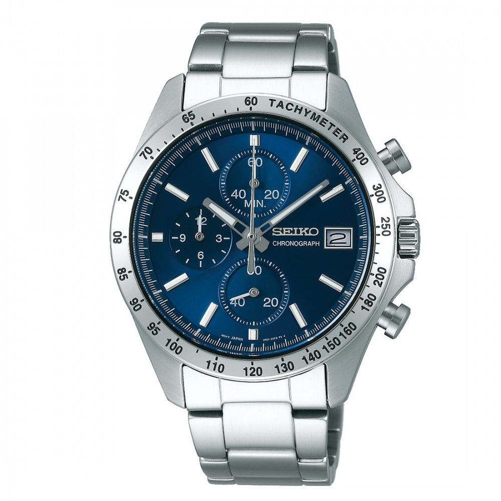 Seiko Spirit SBTR023 JDM 39.8mm 100m WR chronograph watch for men,steel bracelet