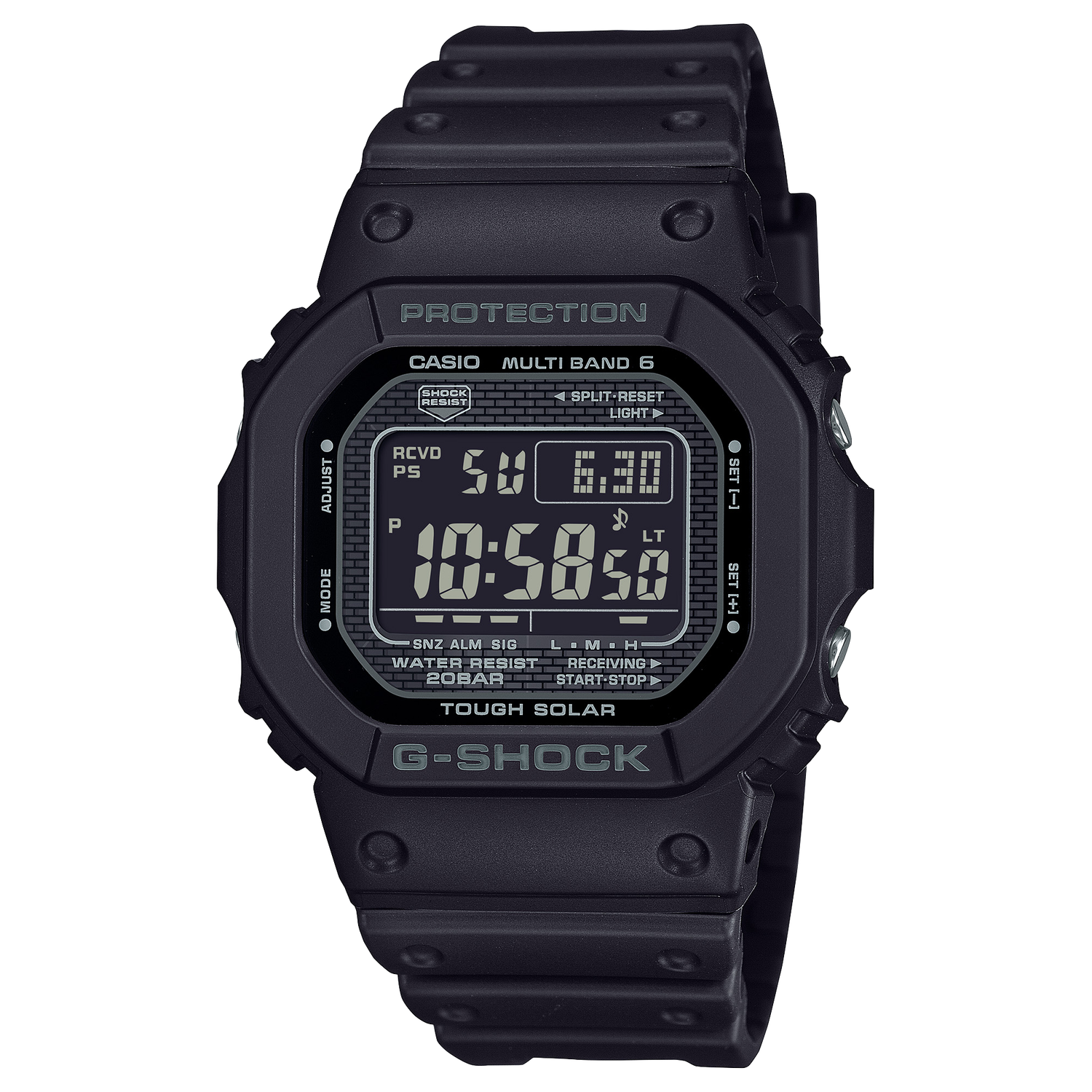 Casio G-Shock GW-5000HS-1 Solar-Powered Radio-Controlled Watch 48.9 × 42.8 × 13.5 mm 200 m WR Shock-Resistant Multiband 6 Made in Japan 74 grs