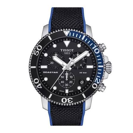 Tissot Seastar 1000 Chronograph men's chronograph watch T120.417.17.051.03 45.5mm 300m WR sapphire crystal
