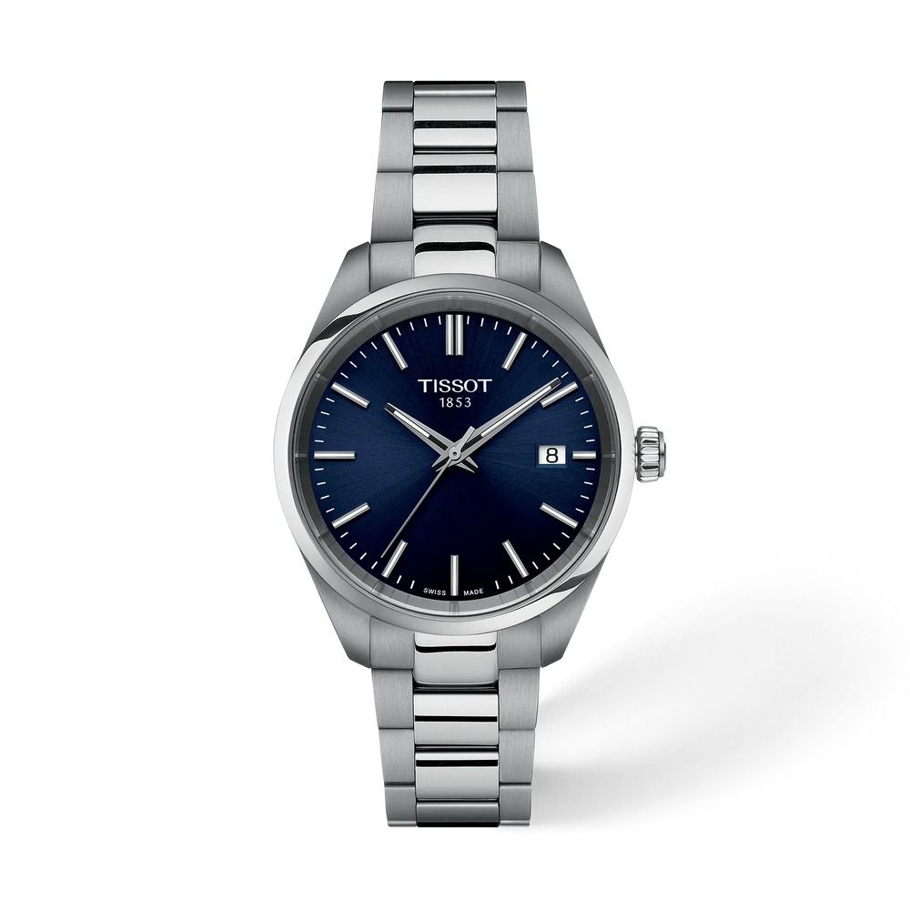Tissot PR 100 34mm T150.210.11.041.00 unisex quartz watch sapphire crystal 100m WR steel strap