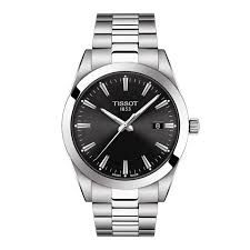 men's watch, Tissot Gentleman T127.410.11.051.00 quartz, 40 mm, sapphire crystal, water resistant to 100 meters, steel strap