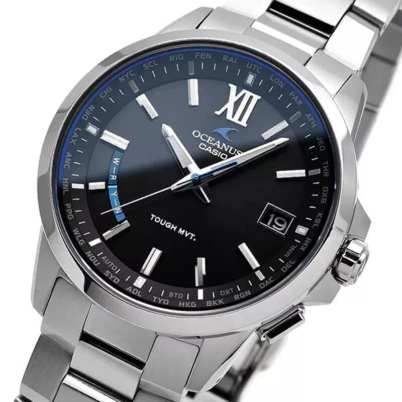 Titanium solar radio-controlled watch for men Casio OCEANUS OCW-T150-1AJF JDM 41.3MM 100M WR Made in Japan JDM (Japanese domestic market) sapphire crystal