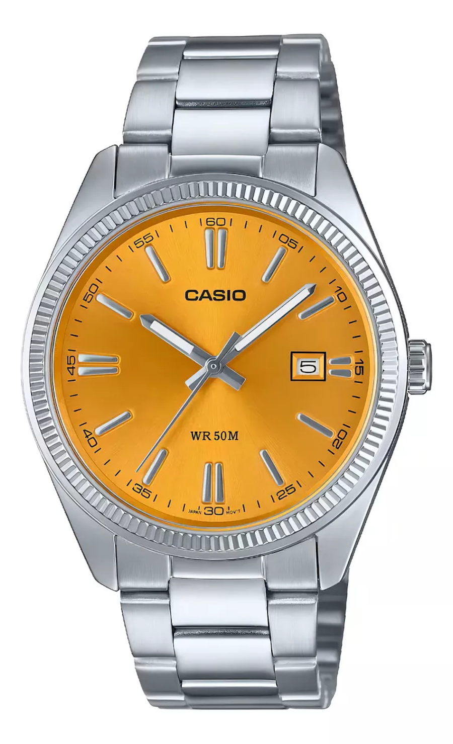 Casio MTP-1302D-9AVT 44.2 × 38.5 × 9.2 mm 50m WR steel strap classic men's watch