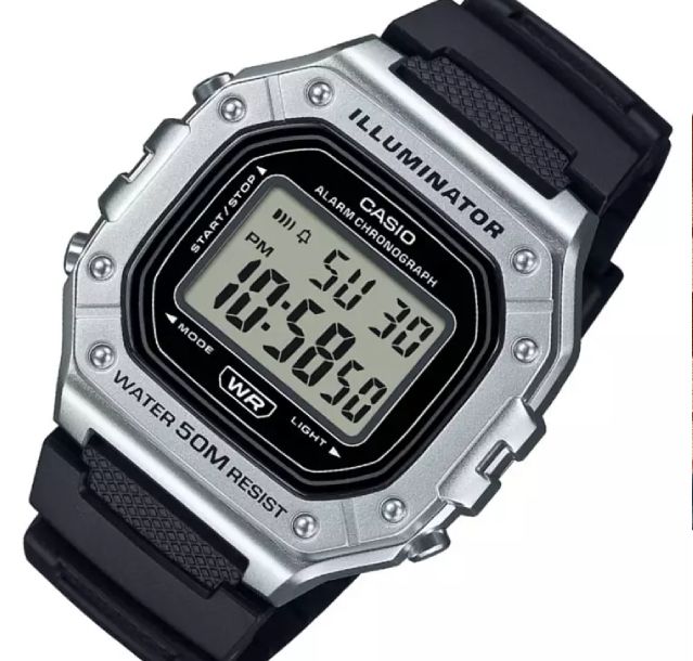 Casio W-218HM-7A | Reloj Digital Retro con Resistencia al Agua y Diseño Marrón Metálico