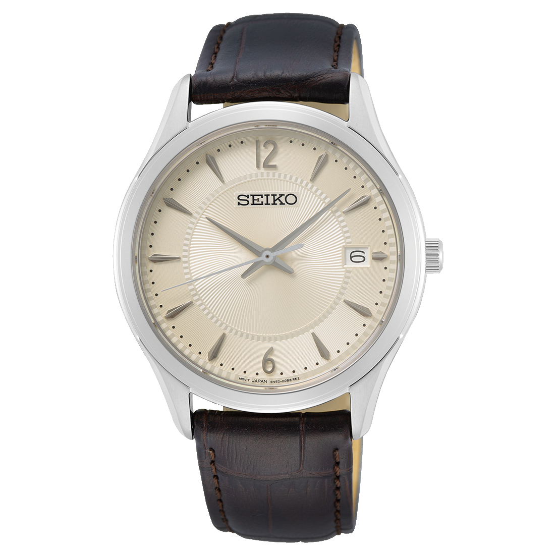 Men’s Quartz Seiko Discover More SUR421P1 39.4mm – Sapphire, 100 m, leather strap