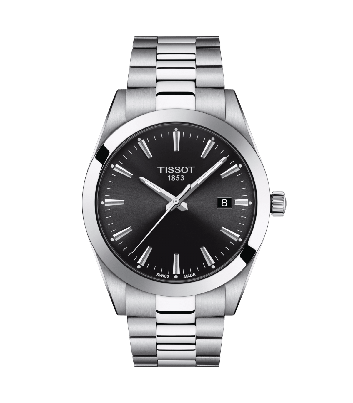 Men’s automatic Tissot Gentleman Powermatic 80 Silicium T127.407.11.051.00   40 mm – Sapphire, 100 m, 80 h reserve, stainless steel bracelet