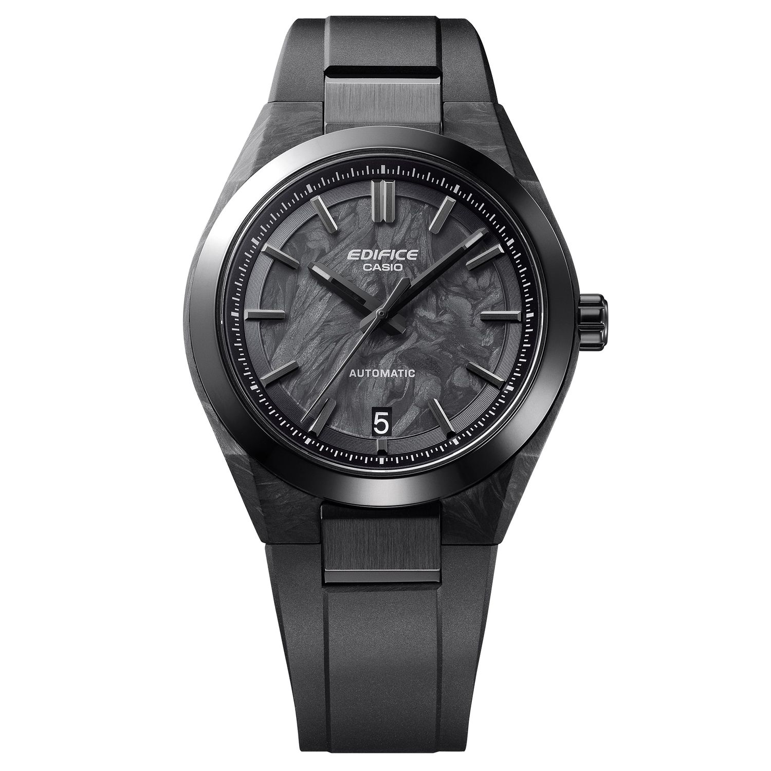 Casio Edifice Forged Carbon Automatic EFK-100XPB-1AJF 40mm 100m WR JDM (Japanese domestic market) automatic watch with resin strap