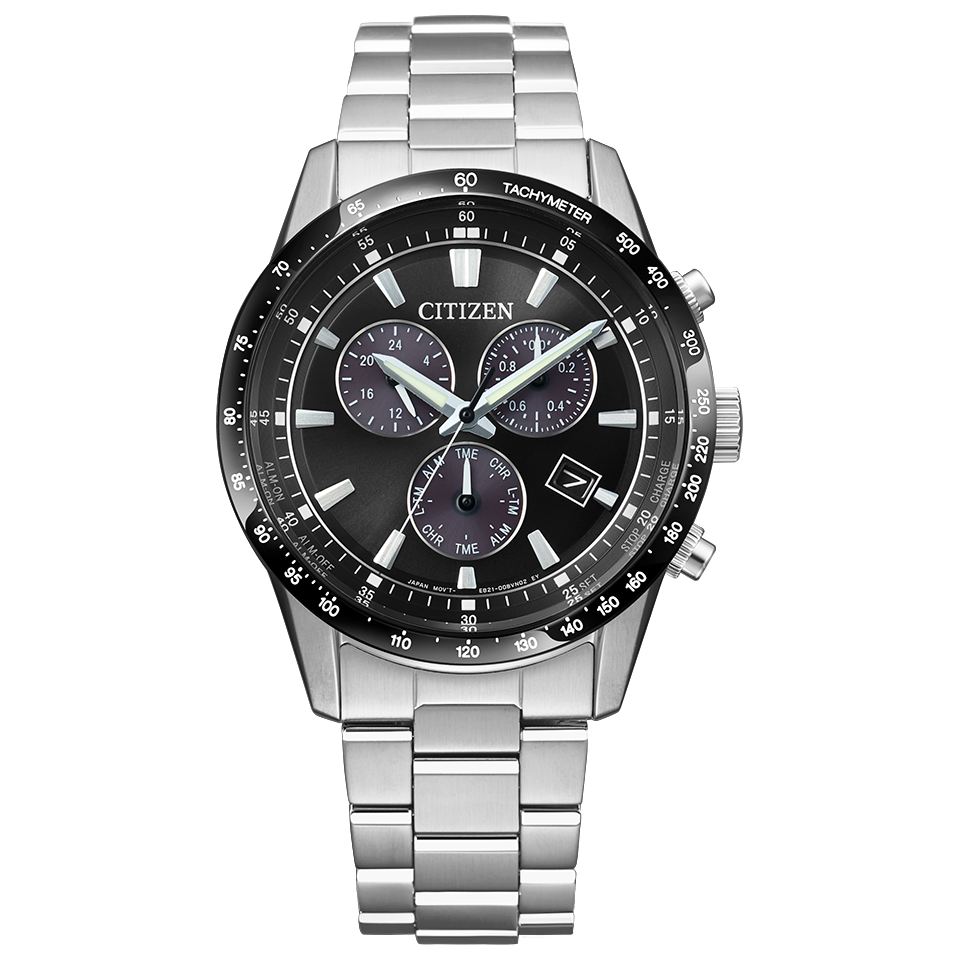 Citizen Eco-Drive BL5614-59E JDM 39.5mm 100m WR solar chronograph watch with steel strap and Eco-Drive movement (powered by solar energy or light) JDM (Japanese domestic market)