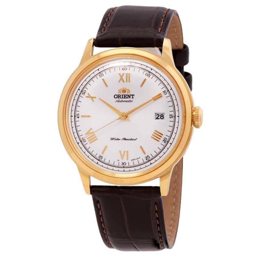 Orient Bambino TAC00007W men's automatic watch, 40.5 mm, 30 m WR, leather strap, calibre F6724