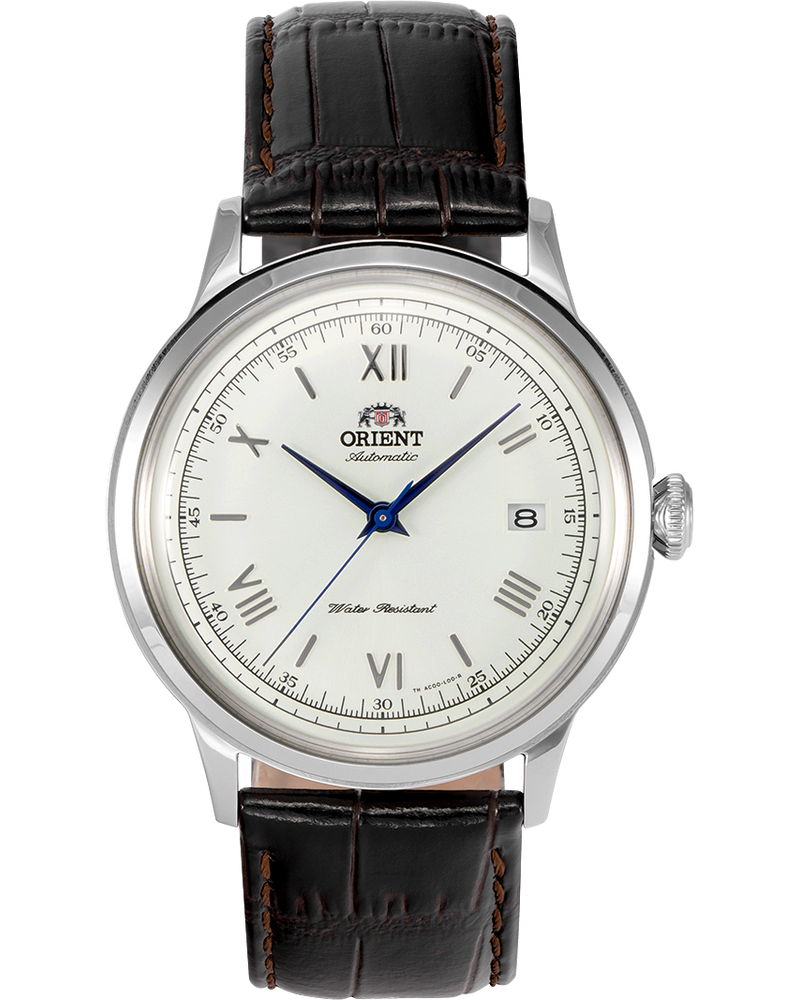 Orient Bambino TAC00009W men's automatic watch, 40.5 mm, 30 m WR, leather strap, calibre F6724