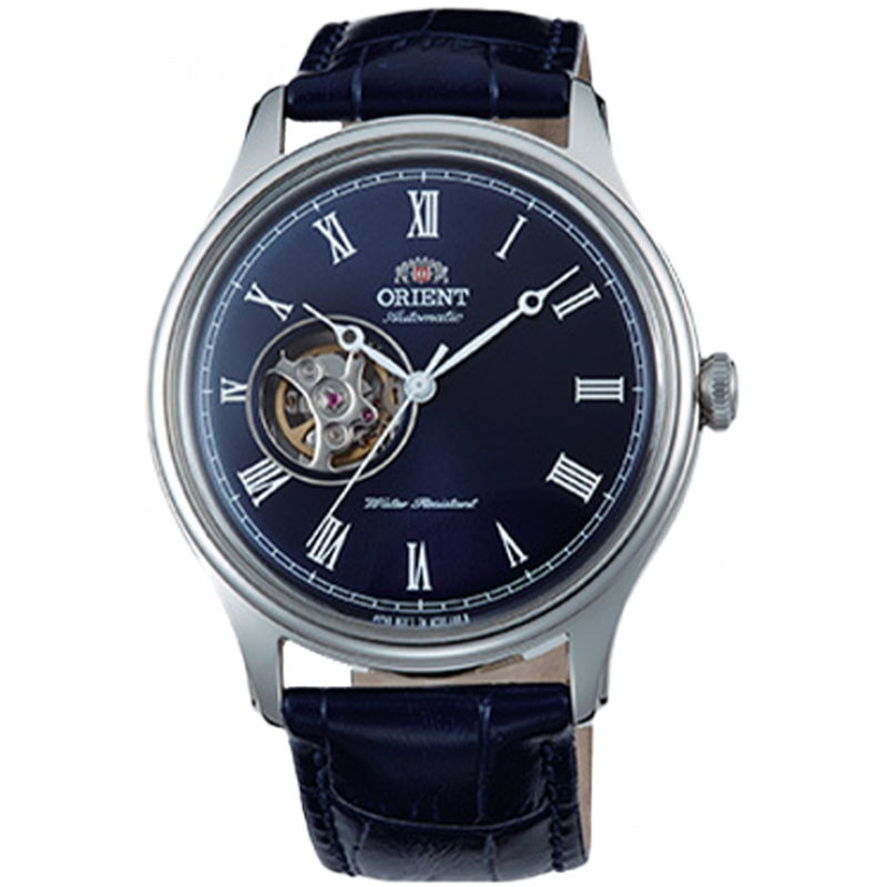 Orient Bambino Open Heart automatic men's watch TAG00004D 43mm 50m WR leather strap