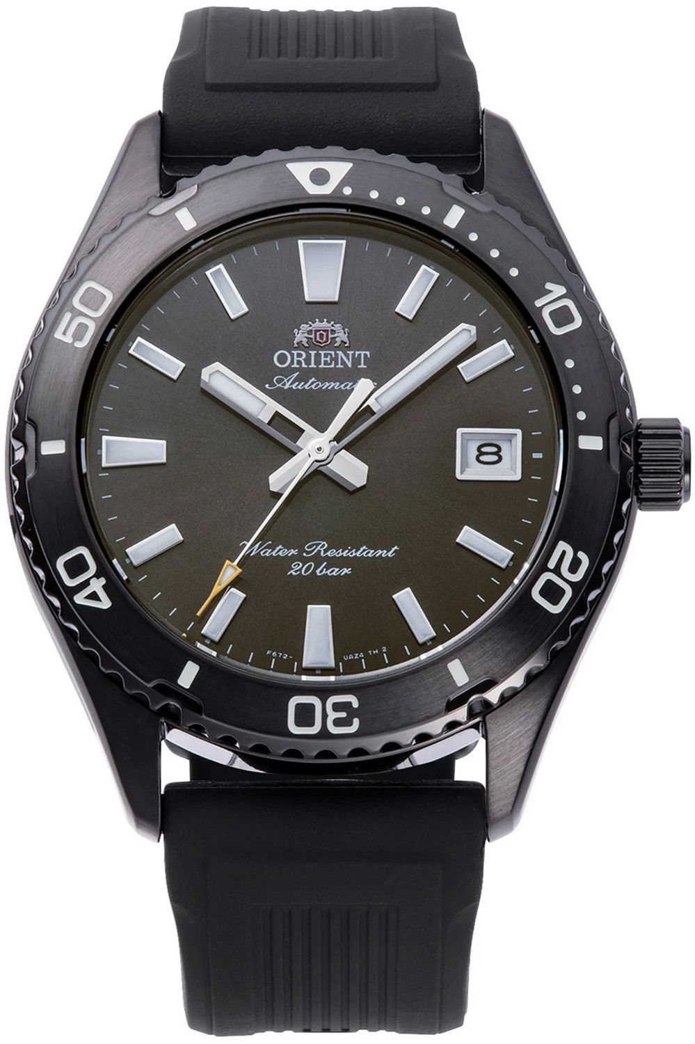 Orient Mako Sports RA-AC0Q10N men's automatic diving watch, 39.9 mm, 200 m WR, sapphire crystal, silicon strap