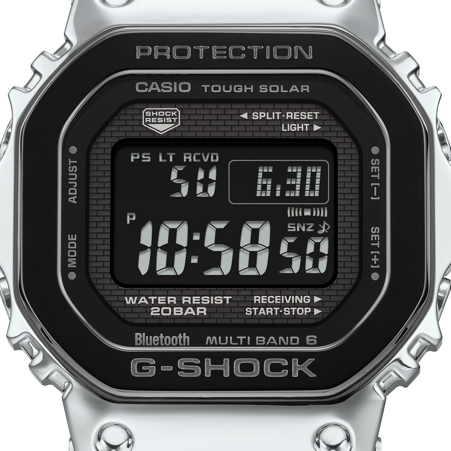 Casio G-Shock Full Metal GMW-B5000BT-1JF JDM 43.2mm Bluetooth radio-controlled men's watch Made in Japan The Original Icon, Forged in Steel Multi-Band 6 steel band
