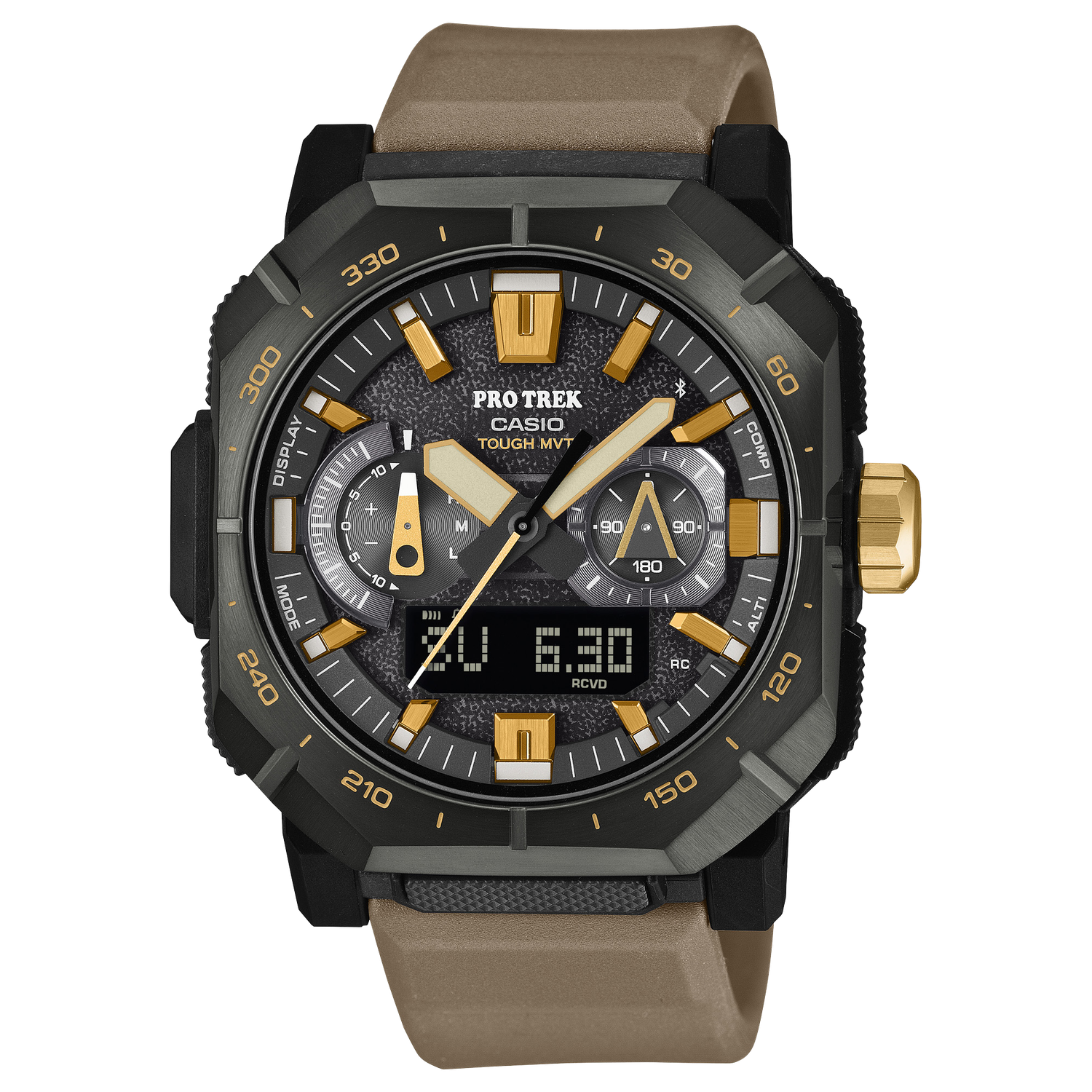 Casio Protrek PRW-B1000-5JF JDM Bluetooth radio-controlled men's solar watch 52.2 mm x 50.1 mm x 12.7 mm Sapphire crystal 100 m Quadruple sensor JDM (Japanese domestic market)