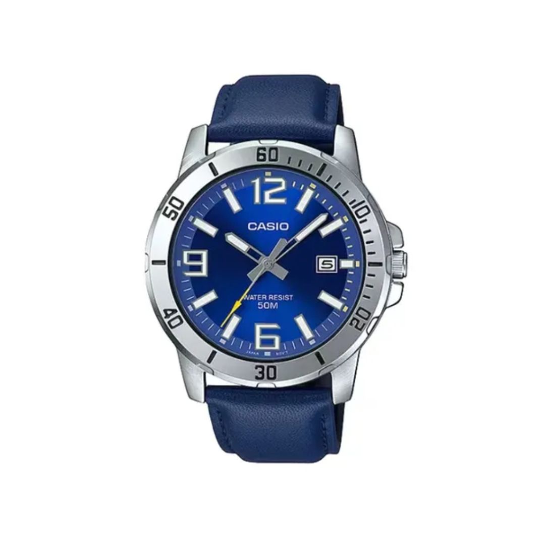 Reloj analogico caballero CASIO MTP-VD01L-2B correa de piel