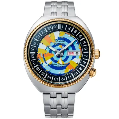 Orient World Map Revival 1969 RA-AA0E08Y Men's Automatic Watch 43.5mm Limited Edition 75th Anniversary 200m WR Steel Strap
