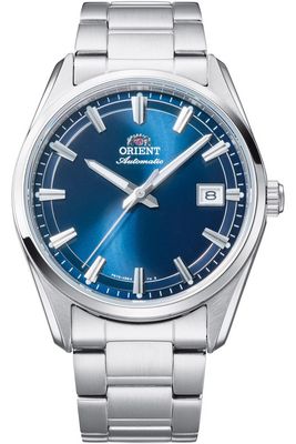 Orient Stretto Date Men's Automatic Watch RA-AC0R02L Navy Blue 38.5mm 50m WR sapphire crystal steel strap