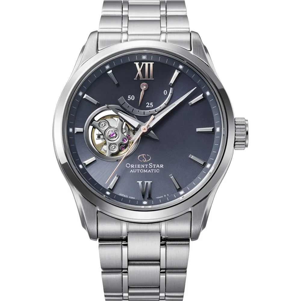 Orient Star RE-AT0021L Keshiki Limited Edition men's automatic watch, 39.3 mm, 100 m WR, anti-reflective sapphire crystal, grayish blue dial, 50-hour power reserve
