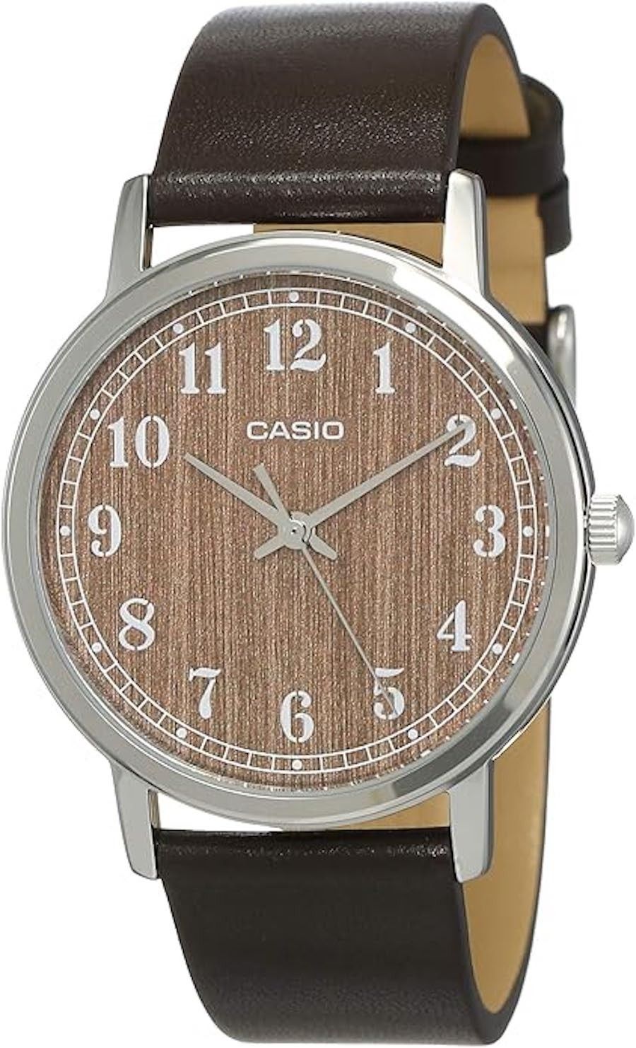 reloj clásico hombre Casio Enticer MTP-E145L-5B2 40mm correa de cuero