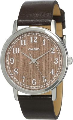 reloj clásico hombre Casio Enticer MTP-E145L-5B2 40mm correa de cuero