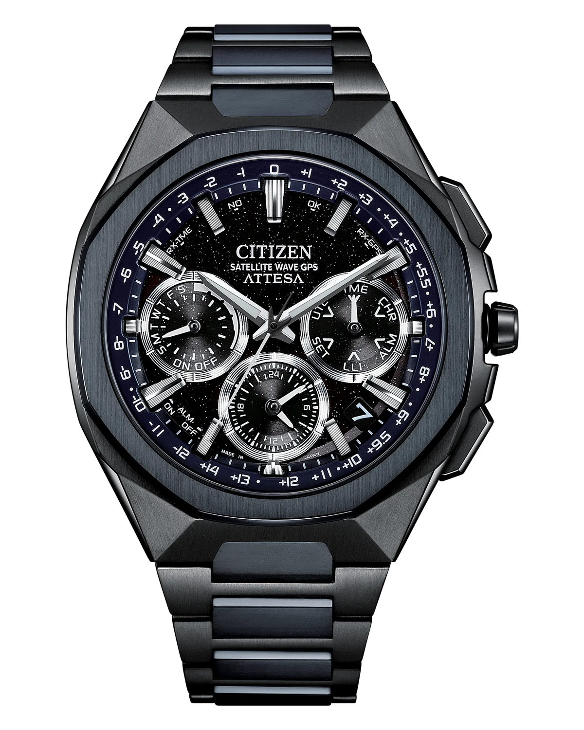 Citizen Attesa ACT Line “Blue Universe” CC4106-74E JDM Limited Edition Men's GPS Solar Watch | GPS Satellite Wave | Super Titanium™ (DLC) Made in Japan JDM (Japanese Domestic Market) Eco-Drive movement (powered by solar energy or light)
