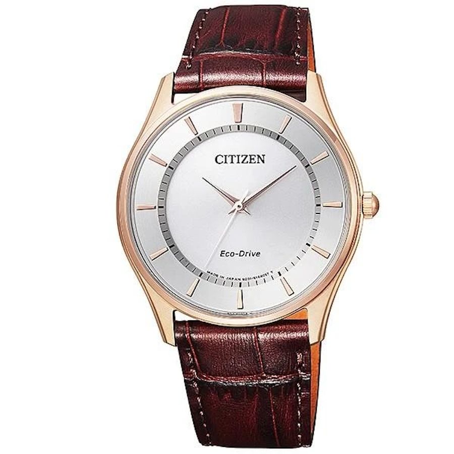 CITIZEN Eco-Drive BJ6482-04A JDM 36mm unisex solar watch – Classic Ultra-Slim – Sapphire Crystal JDM leather strap (Japanese domestic market) Japan Made