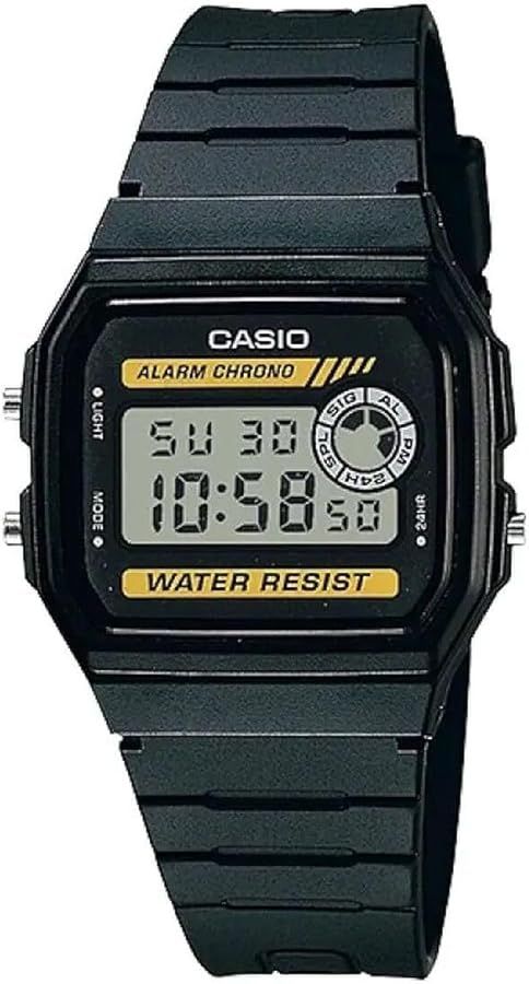 Casio F-94WA-9HDG  classic digital watch 38.2 × 33.2 × 8.5 mm 7-year battery life