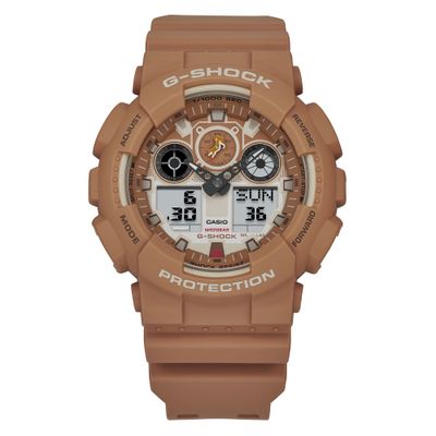 CASIO G-SHOCK GA-100SHB-5A “Aka-Shiba” JDM  Limited Edition Digital Watch for Men – Japan National Treasure Series 200m WR Made in Japan JDM (Japanese Domestic Market)