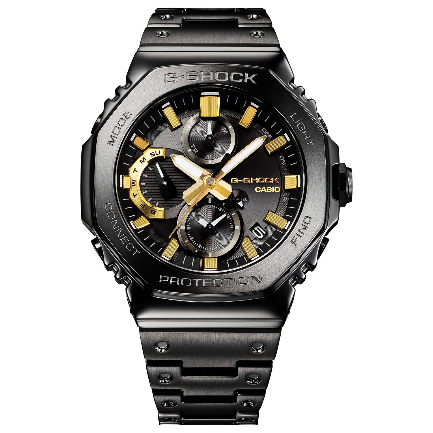 Casio G-Shock Full-Metal GMC-B2100ZE-1AJR 50th Anniversary JDM Bluetooth Solar Watch Made in Japan 51.3 × 46.3 × 12.4 mm 200m WR Steel Strap and Case Japan Domestic Market