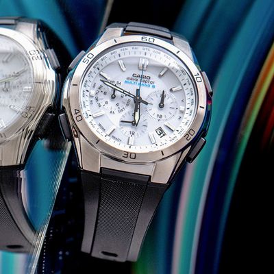 Casio WaveCeptor WVQ-M410-7AJF radio-controlled solar watch JDM 48.7 × 43.5 × 13.4 mm 100m WR silicone strap JDM (Japanese domestic market)