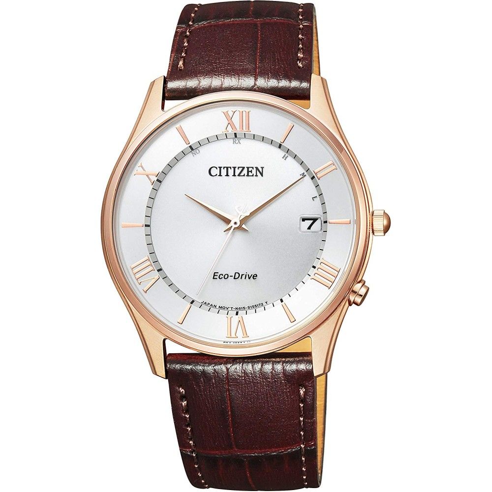 Citizen Collection AS1062-08A JDM Men's Radio-Controlled Sundial Watch 37.2mm  Eco-Drive – Perpetual Calendar  Sapphire Crystal Leather Strap Made in Japan JDM (Japanese Domestic Market) Eco-Drive Movement (powered by solar energy or light)