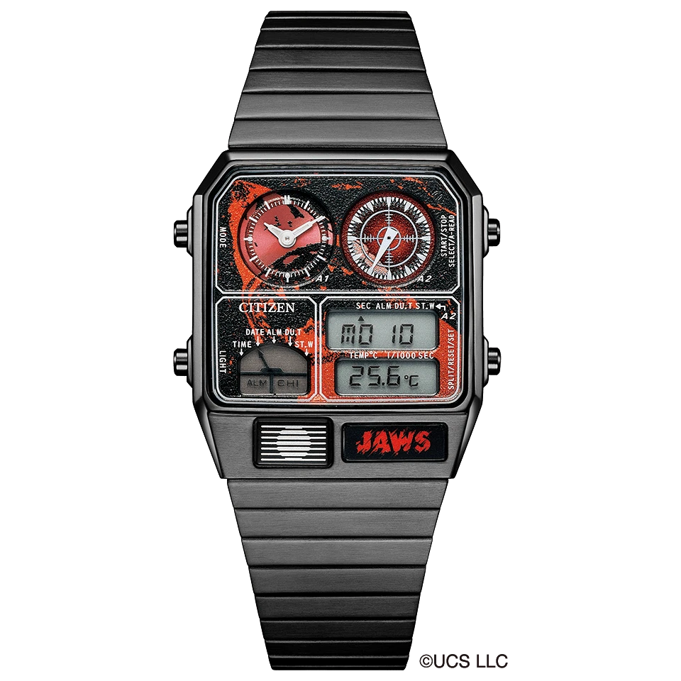 Citizen Ana-Digi Temp JG2138-60Z Record Label JDM unisex quartz watch 32.5mm– Limited Edition JAWS (Jaws) JDM (Japanese domestic market)