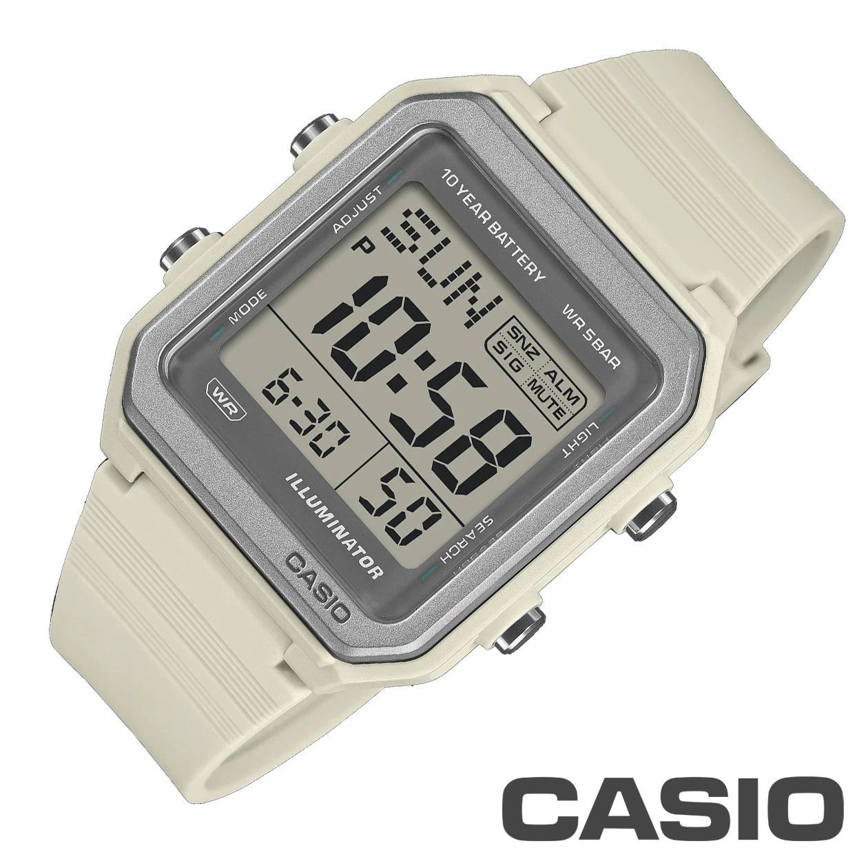 Casio W-221H-8AJF JDM 38.4mm Unisex Digital Watch World Time 10-Year Battery Life 50m WR JDM (Japanese Domestic Market)