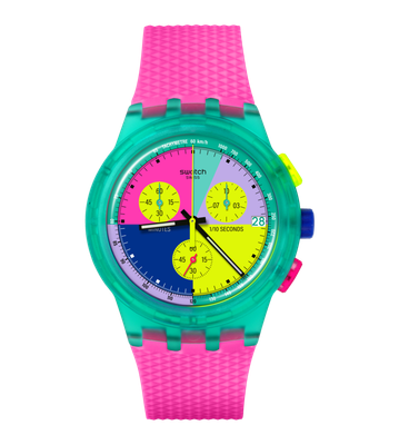 SWATCH NEON FLASH ARROW unisex watch SUSG408 42mm 30m WR quartz