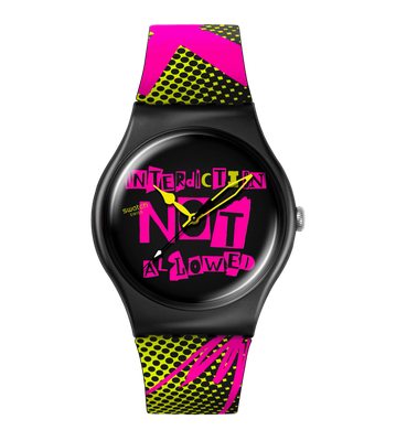 Swatch DISTORT MODE SO32B121 41mm 30m WR quartz unisex watch