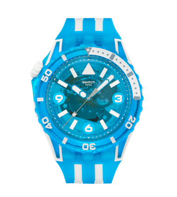 Swatch BLUE FIRE unisex watch SSCU09S100 44mm 100m WR quartz