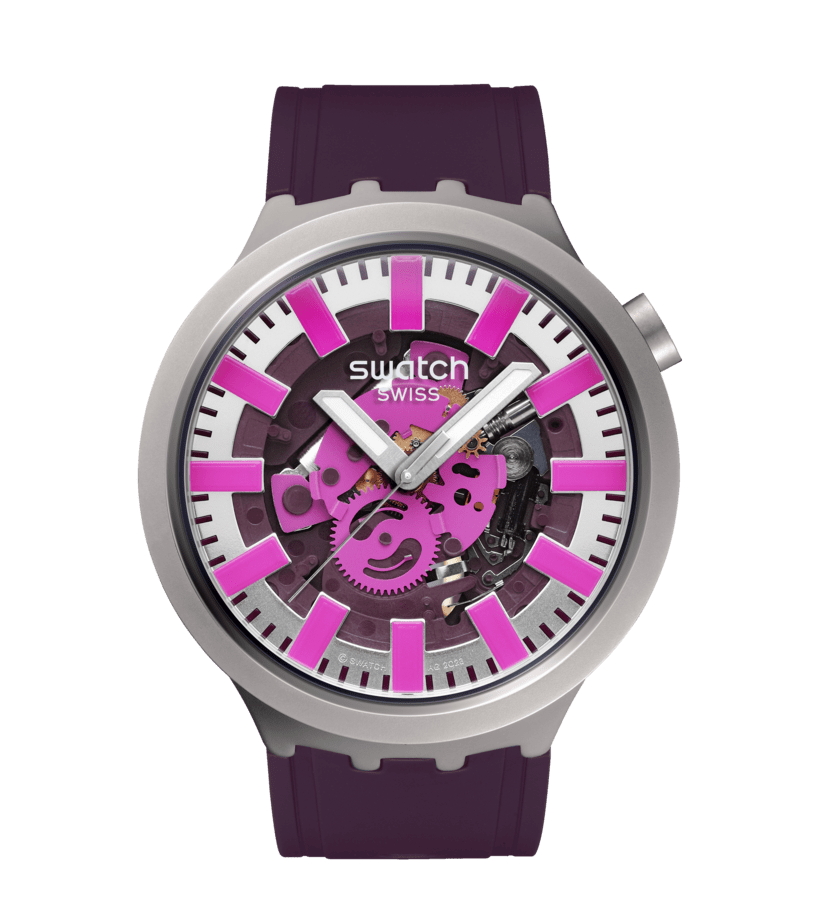 Swatch AUDACIOUS ACAI unisex watch SB07S120 47mm 30m WR quartz