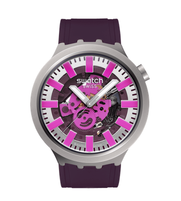 Swatch AUDACIOUS ACAI unisex watch SB07S120 47mm 30m WR quartz