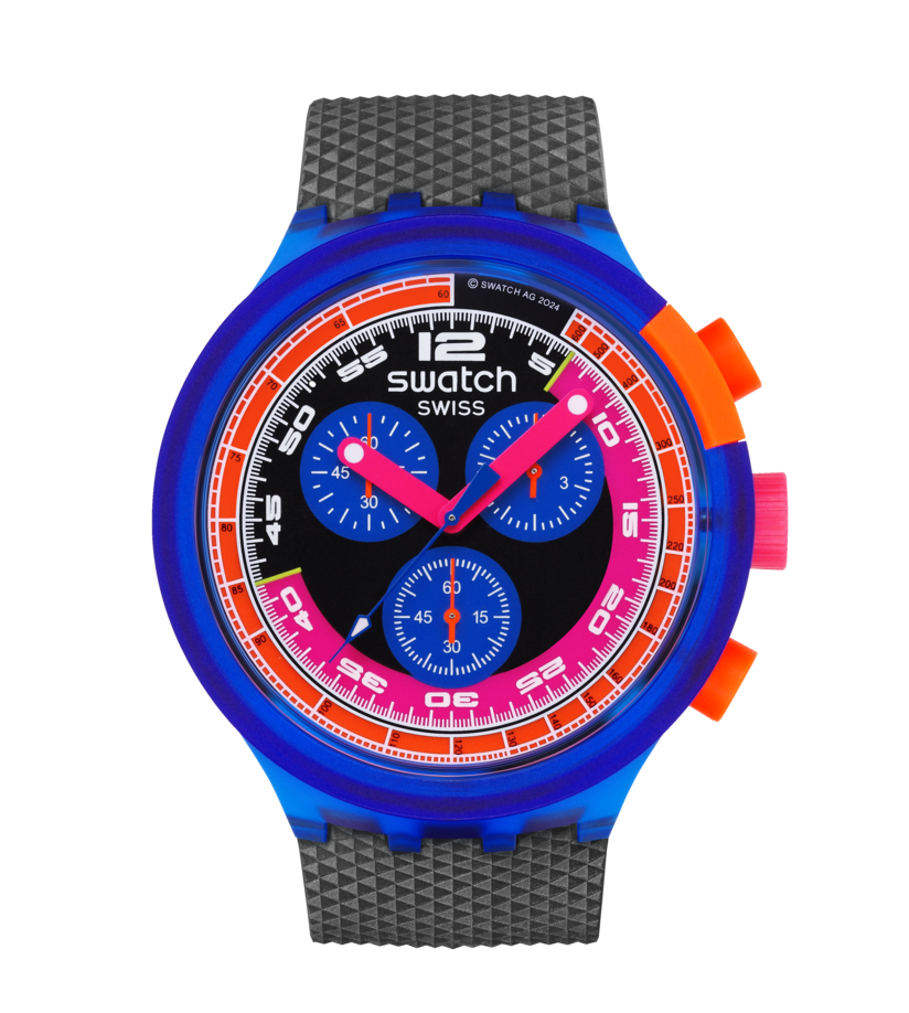 SWATCH NEON PARTY TO THE MAX SB06N102 47mm 30m WR quartz unisex watch