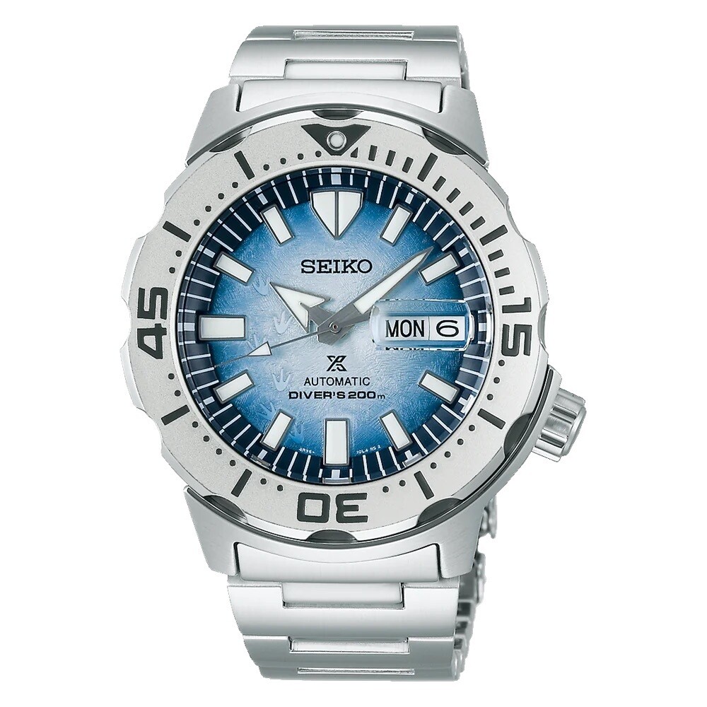 Seiko Prospex Save the Ocean Penguin SRPG57K1​ Special Edition 42.4mm 200m WR magnifying glass automatic divers men’s watch