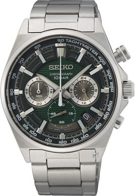 Seiko Chronograph SSB405P1 Men's Chronograph Watch 41mm 100m WR Steel Strap Hardlex - Quartz