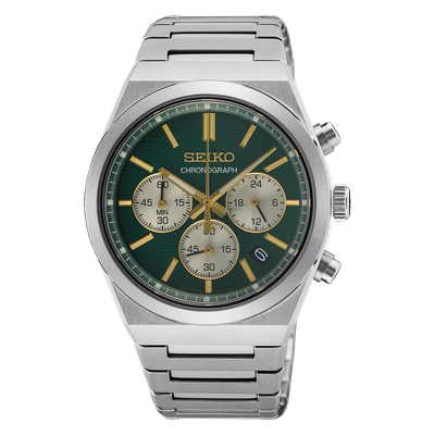 Seiko Chronograph SSB461P1 men's chronograph watch, 40mm, sapphire crystal, 100m WR, steel strap