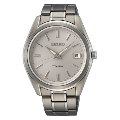 Seiko NeoClassic SUR369P1 Men's Titanium Watch 40.2mm 100m WR Sapphire Crystal Titanium Strap and Case