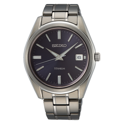 Seiko NeoClassic SUR373P1 Men's Titanium Watch 40.2mm Sapphire Crystal 100m WR Titanium Strap and Case - Quartz